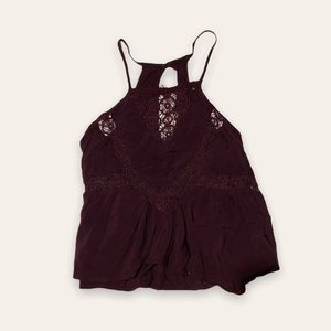 L.A hearts small plum purple lace sleeveless spaghetti straps